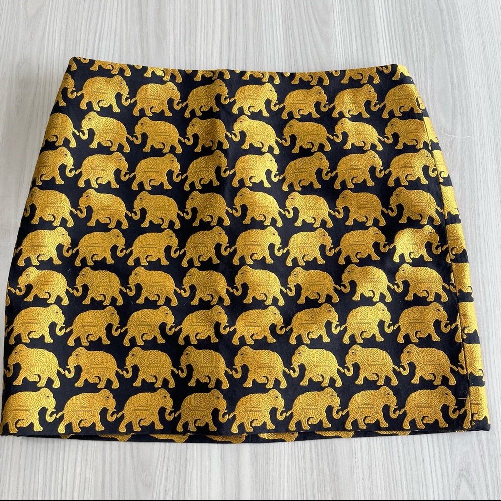 NWOT J. Crew Origami Skirt in Elephant Parade SIZE 4 - Picture 3 of 8